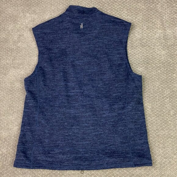 Johnnie-O Tahoe Fleece Vest Men's Medium Admiral Blue Full Zip JMVT1100 - Picture 5 of 14